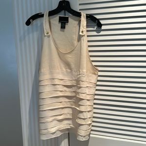 Cynthia Rowley Ivory , sleeveless, linen tank.SZ L